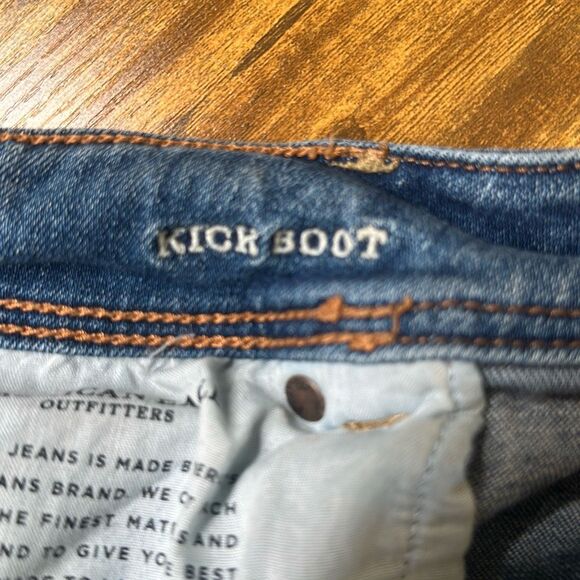 American Eagle Womens Medium wash Kick boot Jeans size 14 Stretch X - Picture 9 of 13